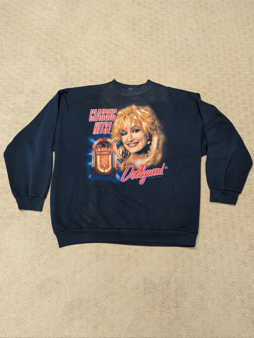 Vintage Dolly Parton Dollywood Classic Hits Tultex Sweater